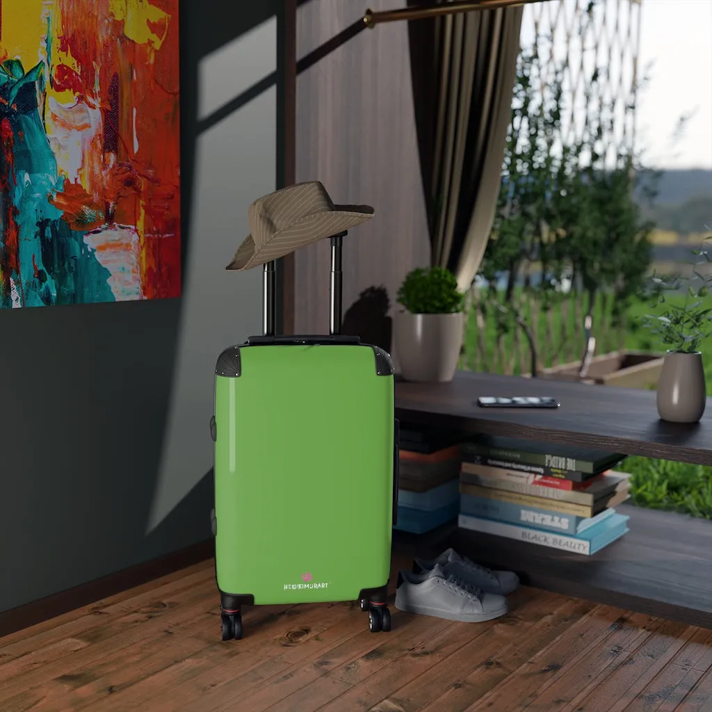 Green Solid Color Suitcases, Modern Simple Minimalist Designer Suitcase Luggage (Small, Medium, Large)