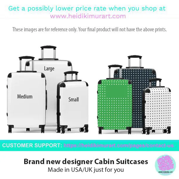 Green Solid Color Suitcases, Modern Simple Minimalist Designer Suitcase Luggage (Small, Medium, Large)