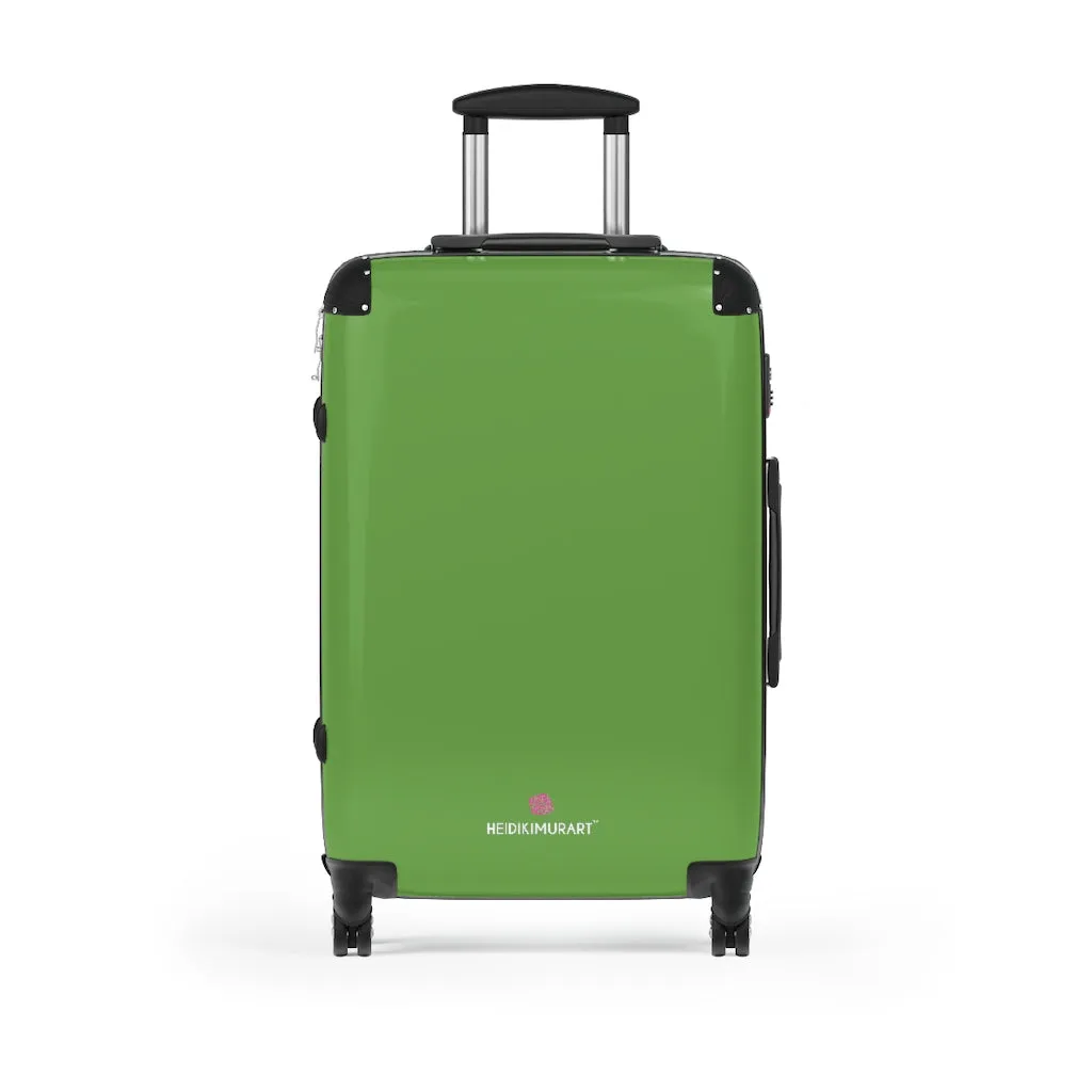 Green Solid Color Suitcases, Modern Simple Minimalist Designer Suitcase Luggage (Small, Medium, Large)