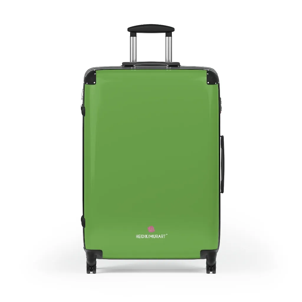 Green Solid Color Suitcases, Modern Simple Minimalist Designer Suitcase Luggage (Small, Medium, Large)