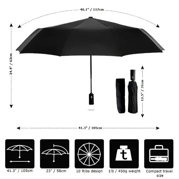 Grey & Black 2 Color Umbrella