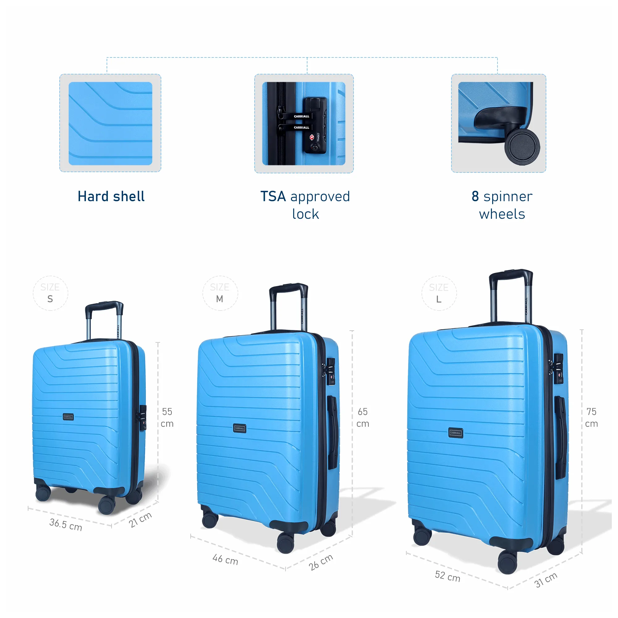 Groove Luggage set of 3