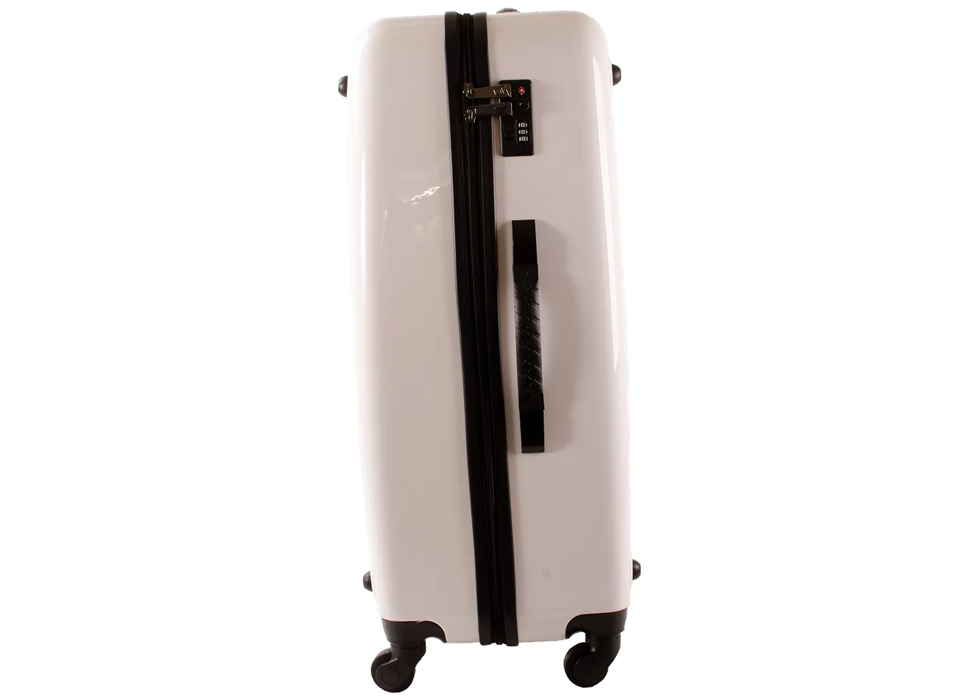 Hard Shell Suitcase with 4 Spinner Wheels Travel Luggage - White