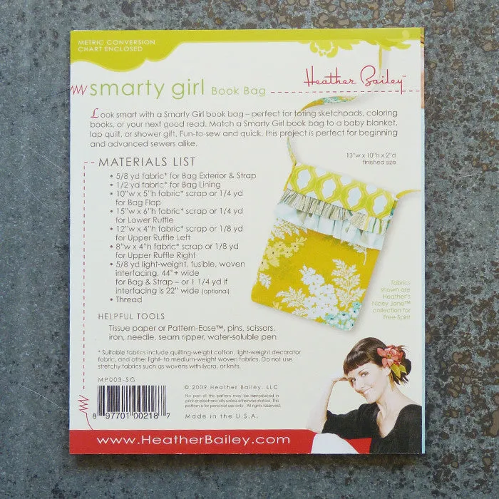 Heather Bailey Patterns : Smart Girl Book Bag