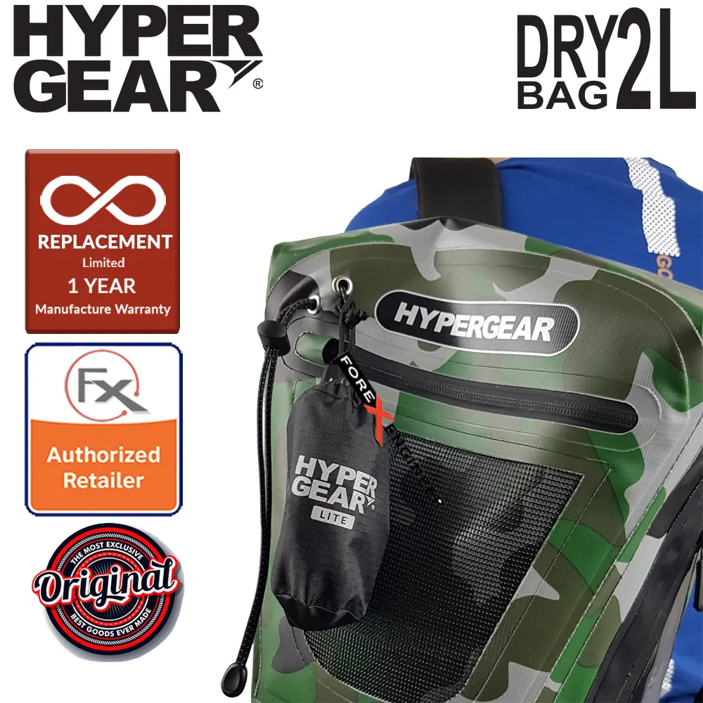 HyperGear Dry Bag Lite 2L - Waterproof IPX6 and Expandable to Full Size Dry Bag - Black