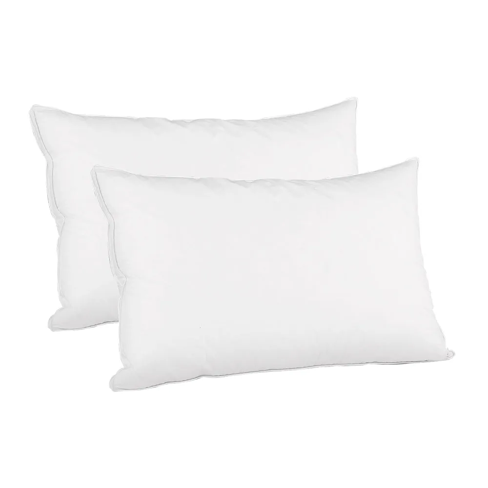 Hypoallergenic Duck Feather Down Pillows Twin Pack Giselle