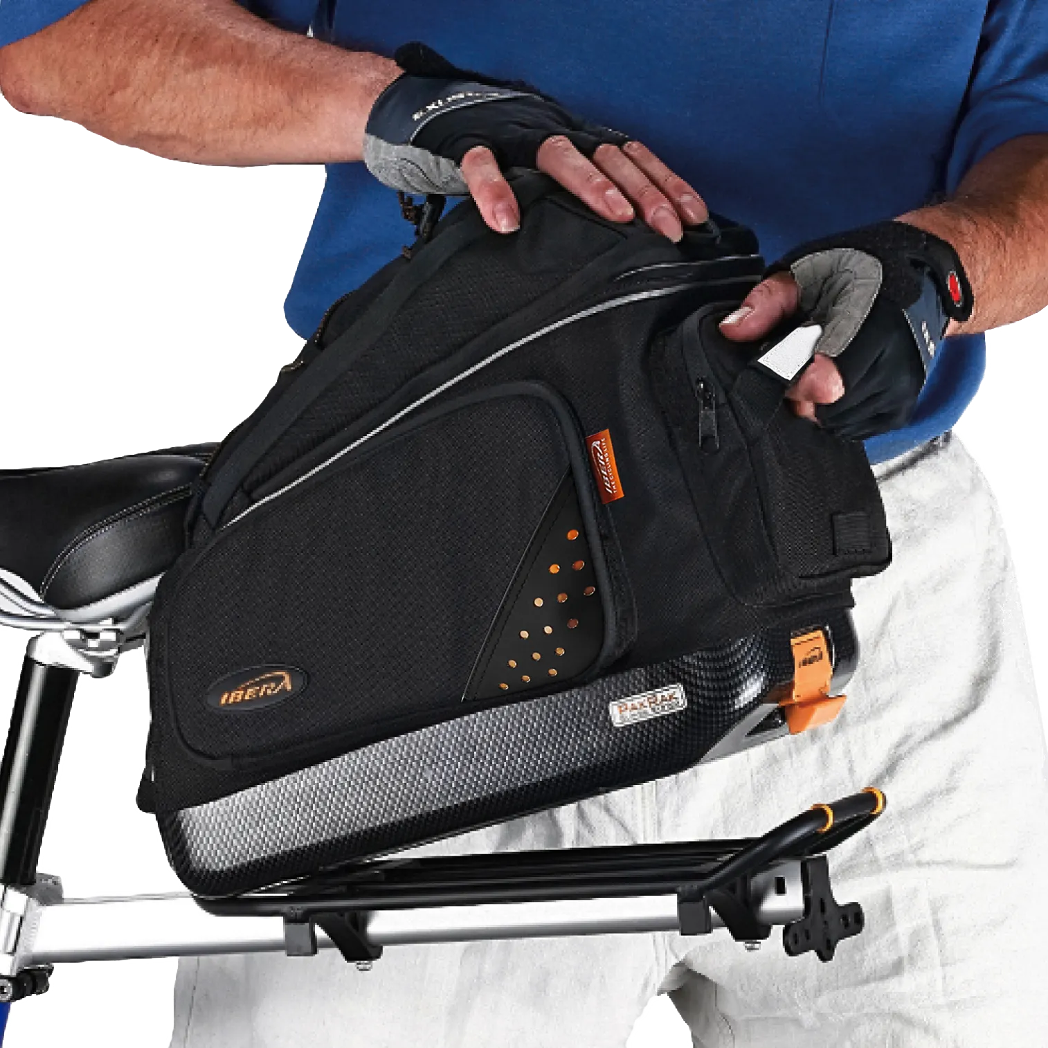 IBERA Bike Commuter Bag and Carrier Combo | IB-BA11-RA11