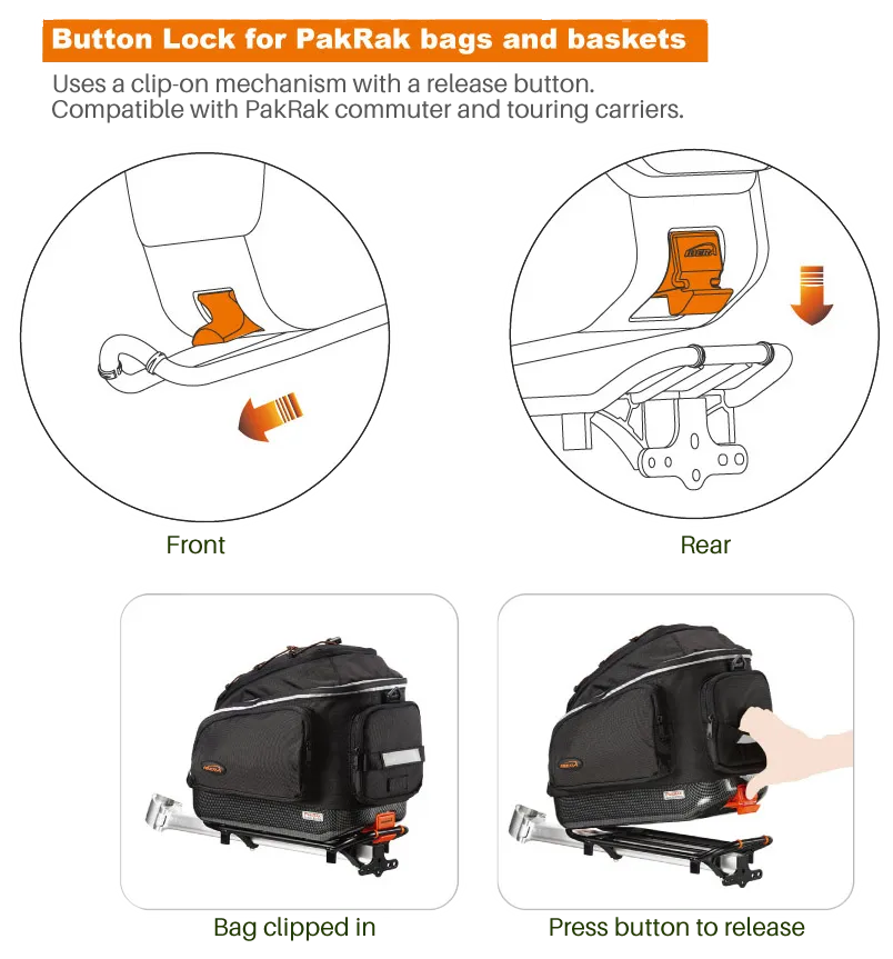 IBERA Bike Commuter Bag and Carrier Combo | IB-BA11-RA11