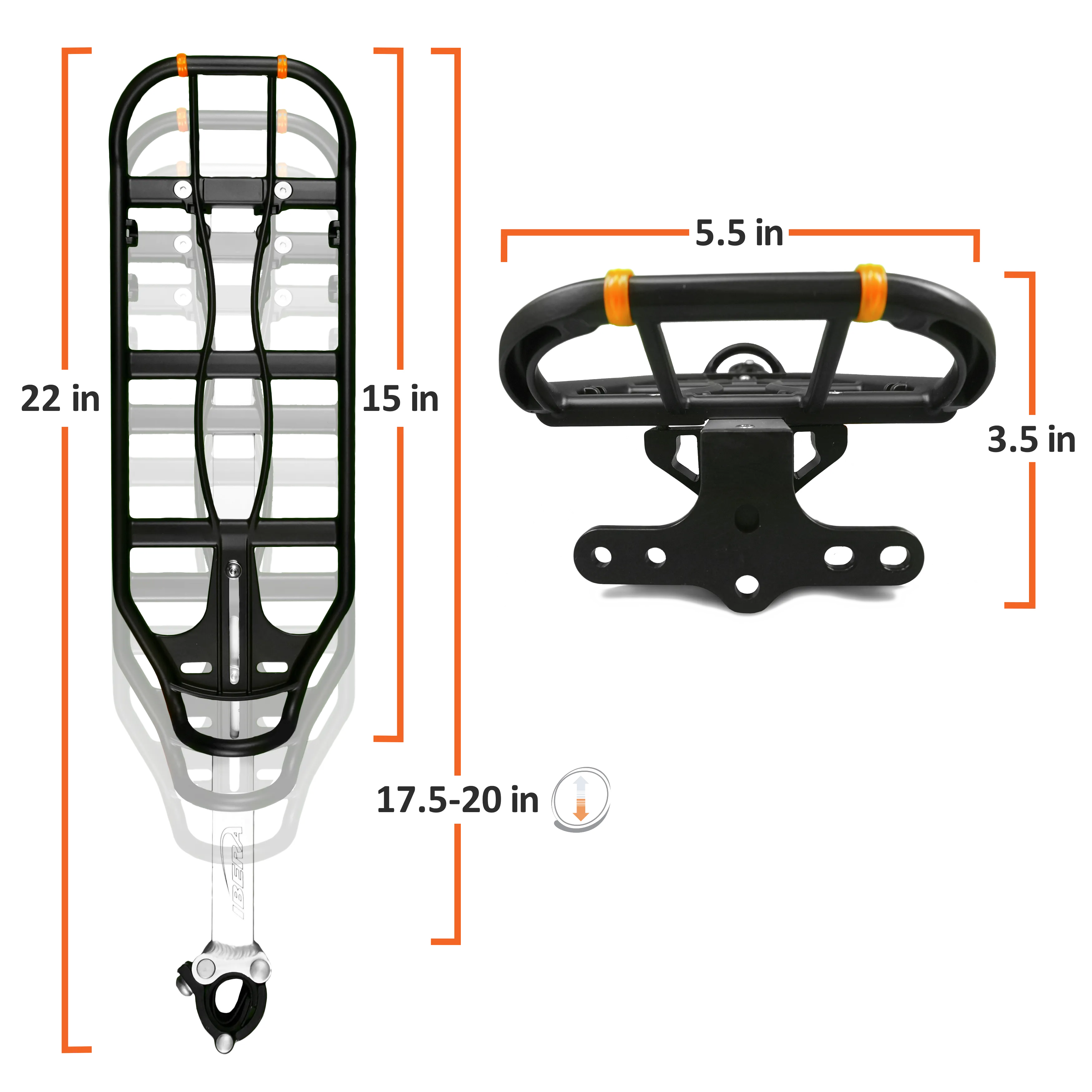 IBERA Bike Commuter Bag and Carrier Combo | IB-BA11-RA11