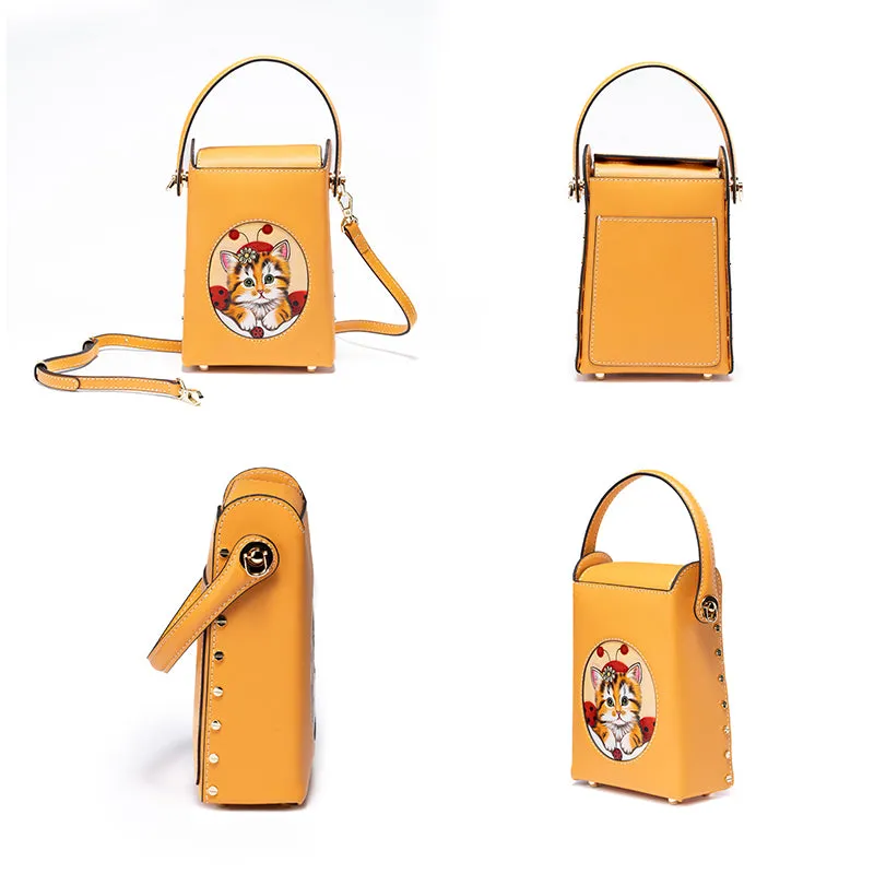 Intricately Hand-carved Vegetable-tanned Leather Bags Featuring Adorable Animal Motifs