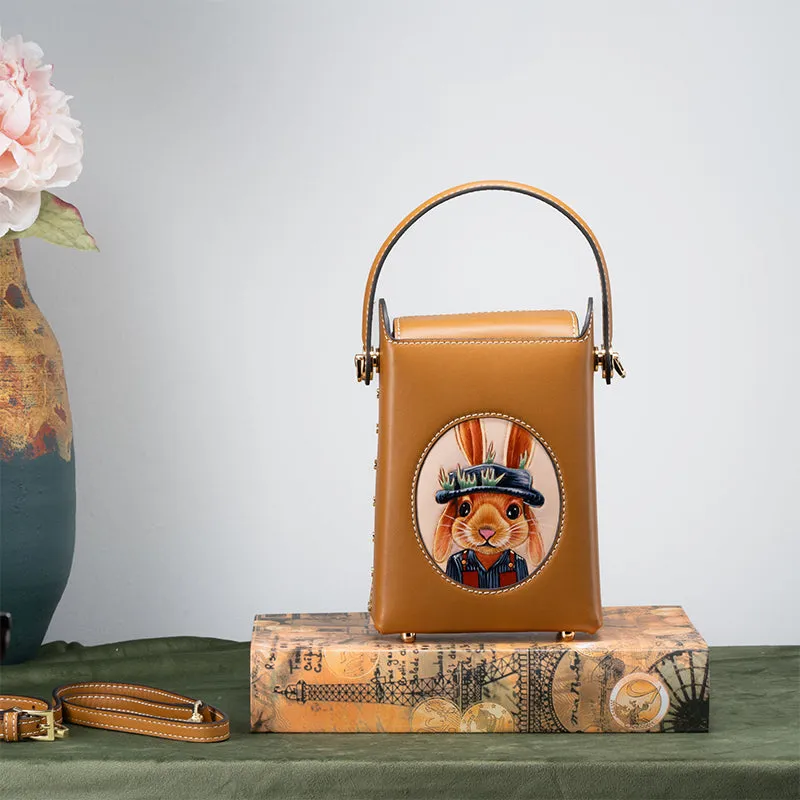 Intricately Hand-carved Vegetable-tanned Leather Bags Featuring Adorable Animal Motifs