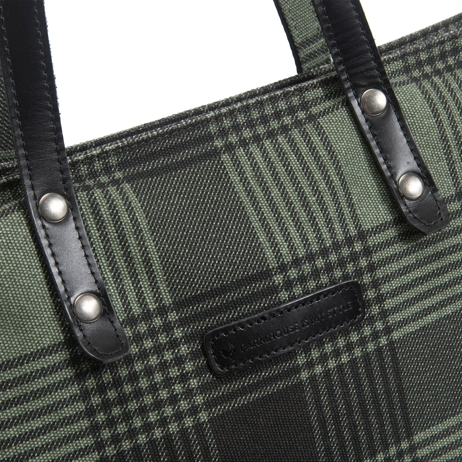 Ivy Check Farmhouse Tote Bag