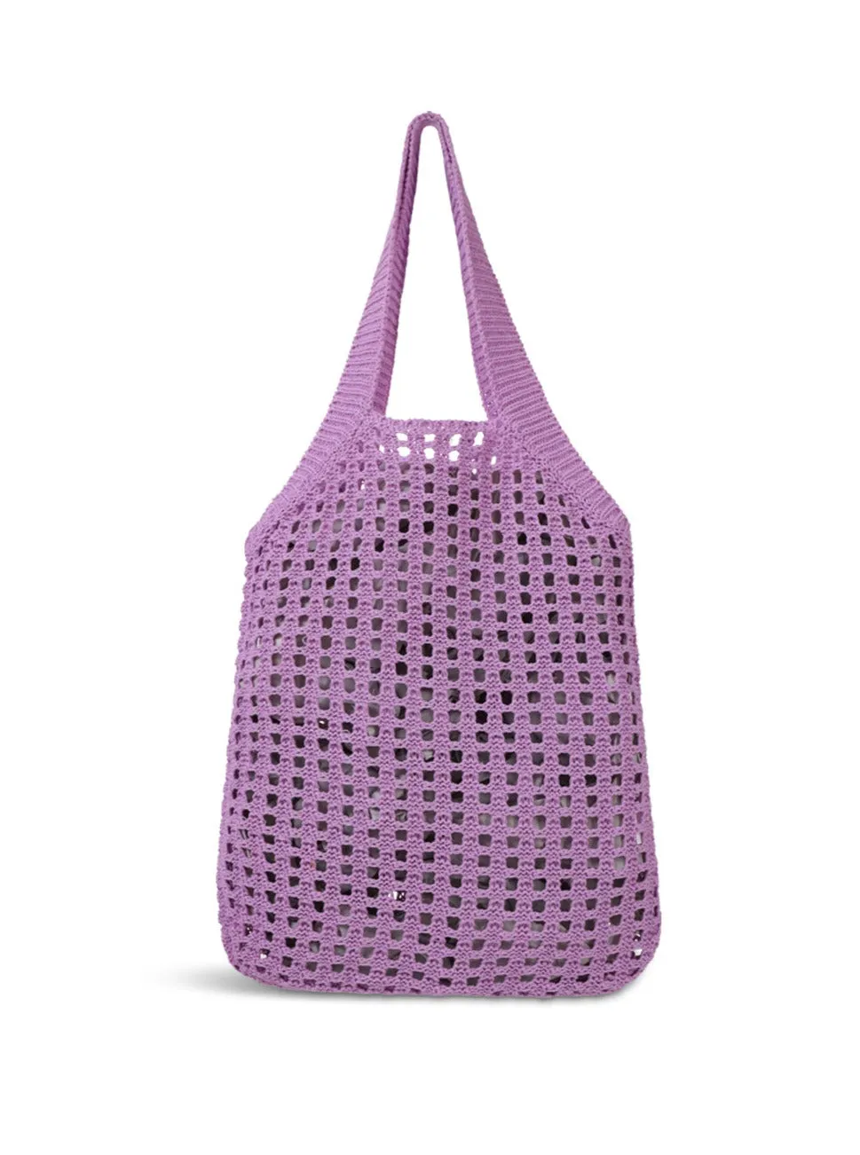 Knitted Crochet Tote in Lilac