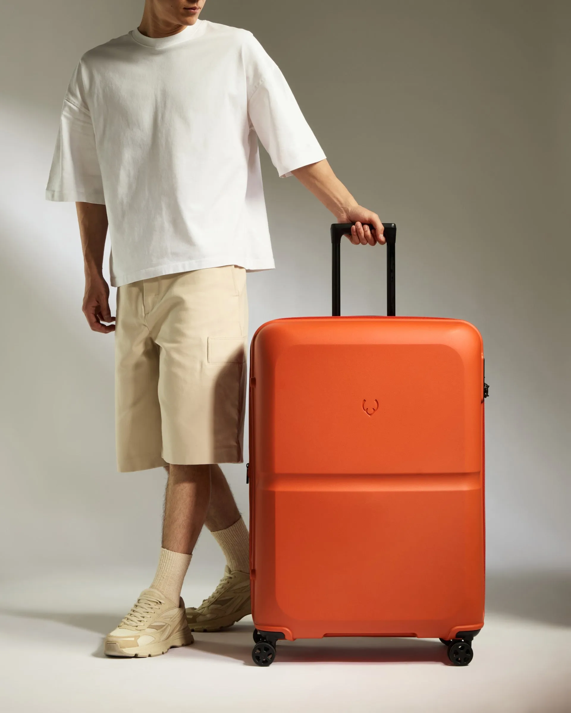 Large Luggage in Ember Orange - Single Stripe