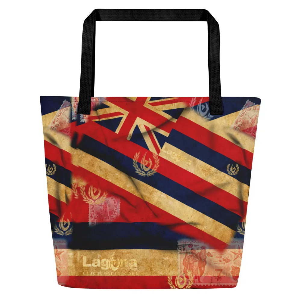 Large Tote Bag FlagDays Hawaii