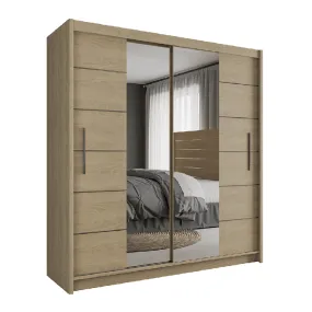 Lathen 203cm Sliding Door Wardrobe Oak Sonoma