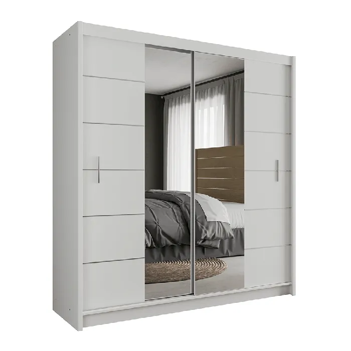 Lathen 203cm Sliding Door Wardrobe White