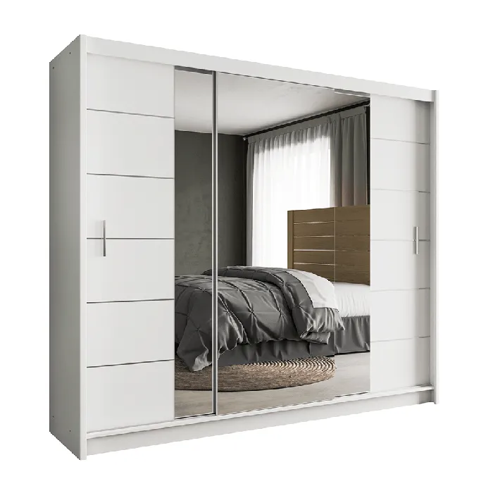 Lathen 250cm Sliding Door Wardrobe White