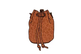 LEATHER BUCKET BAG - LARGE - COGNAC BISON