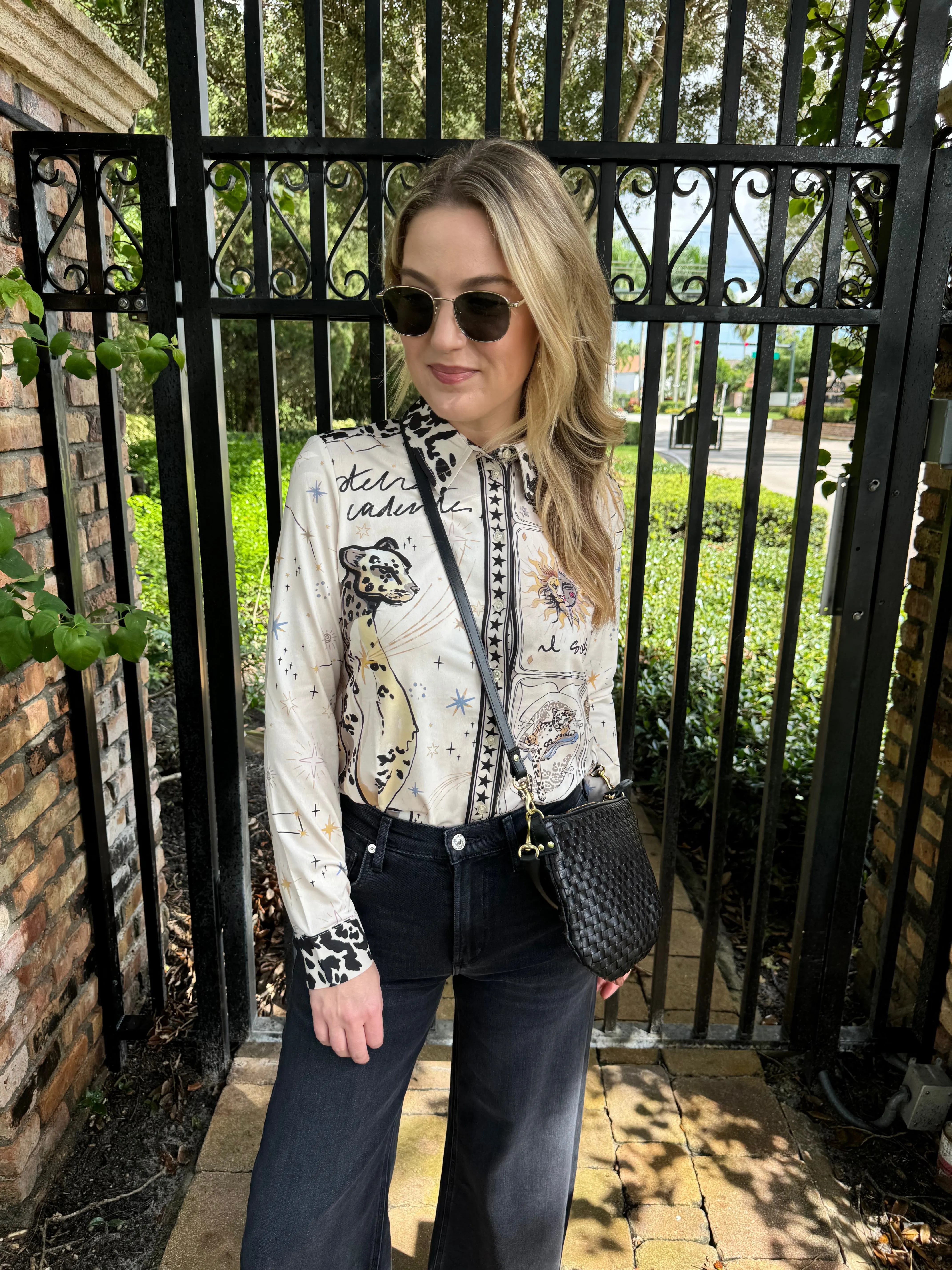 Leopard Silky Shirt Blouse