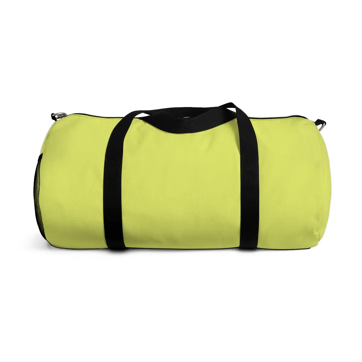 Light Yellow Gym Bag, Best Solid Color All Day Small Or Large Size Duffel Bag, Made in USA