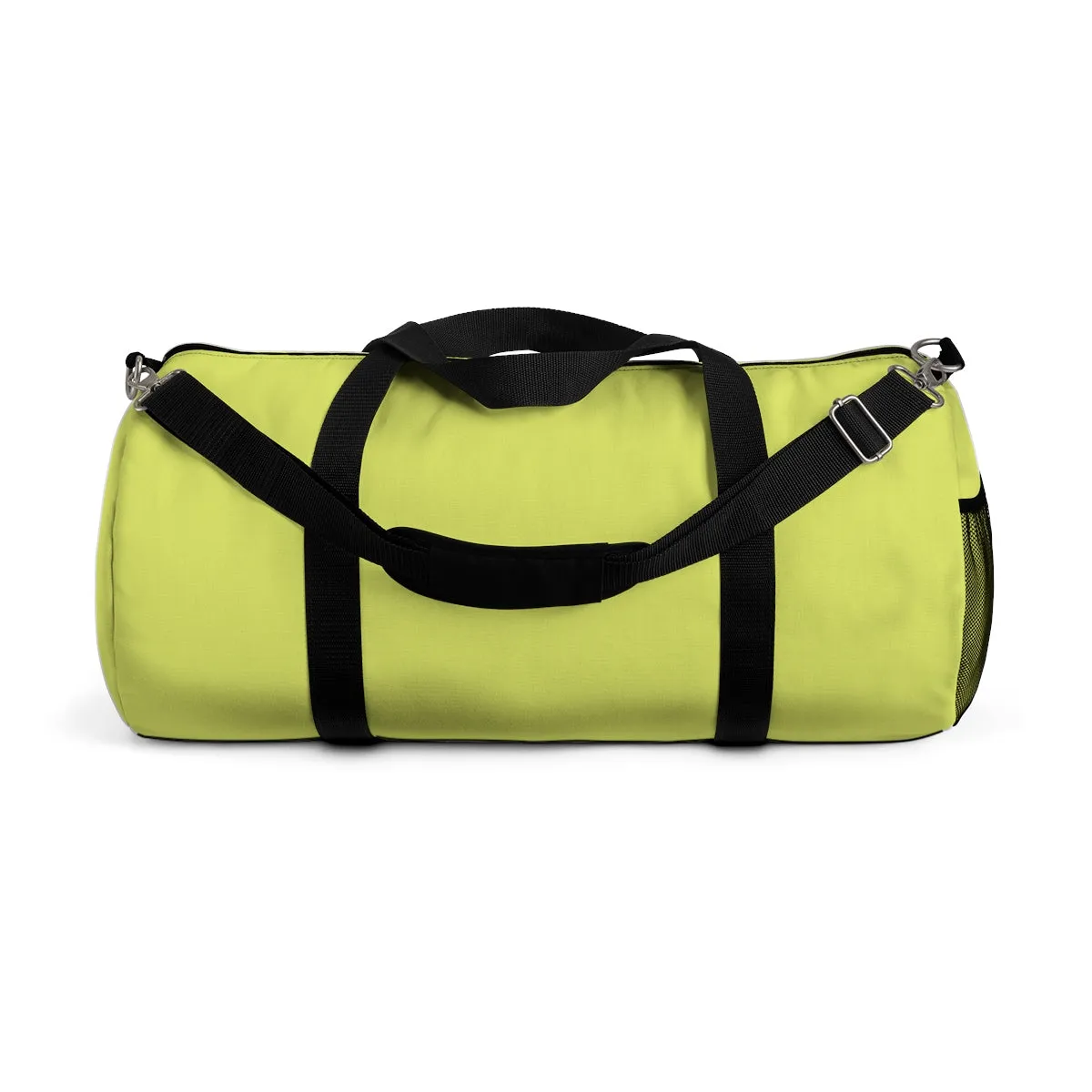 Light Yellow Gym Bag, Best Solid Color All Day Small Or Large Size Duffel Bag, Made in USA