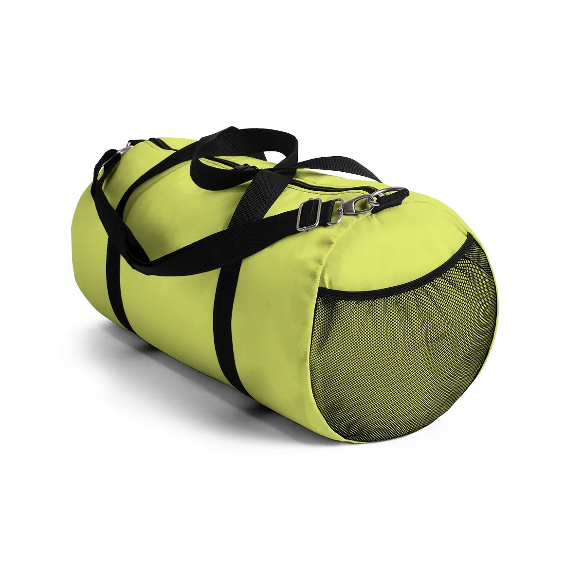 Light Yellow Gym Bag, Best Solid Color All Day Small Or Large Size Duffel Bag, Made in USA