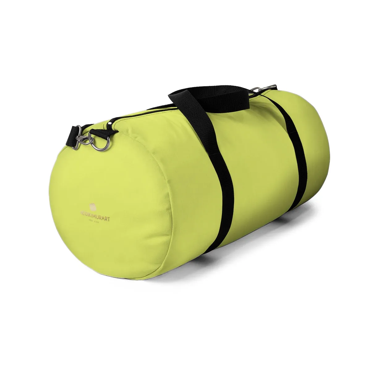 Light Yellow Gym Bag, Best Solid Color All Day Small Or Large Size Duffel Bag, Made in USA