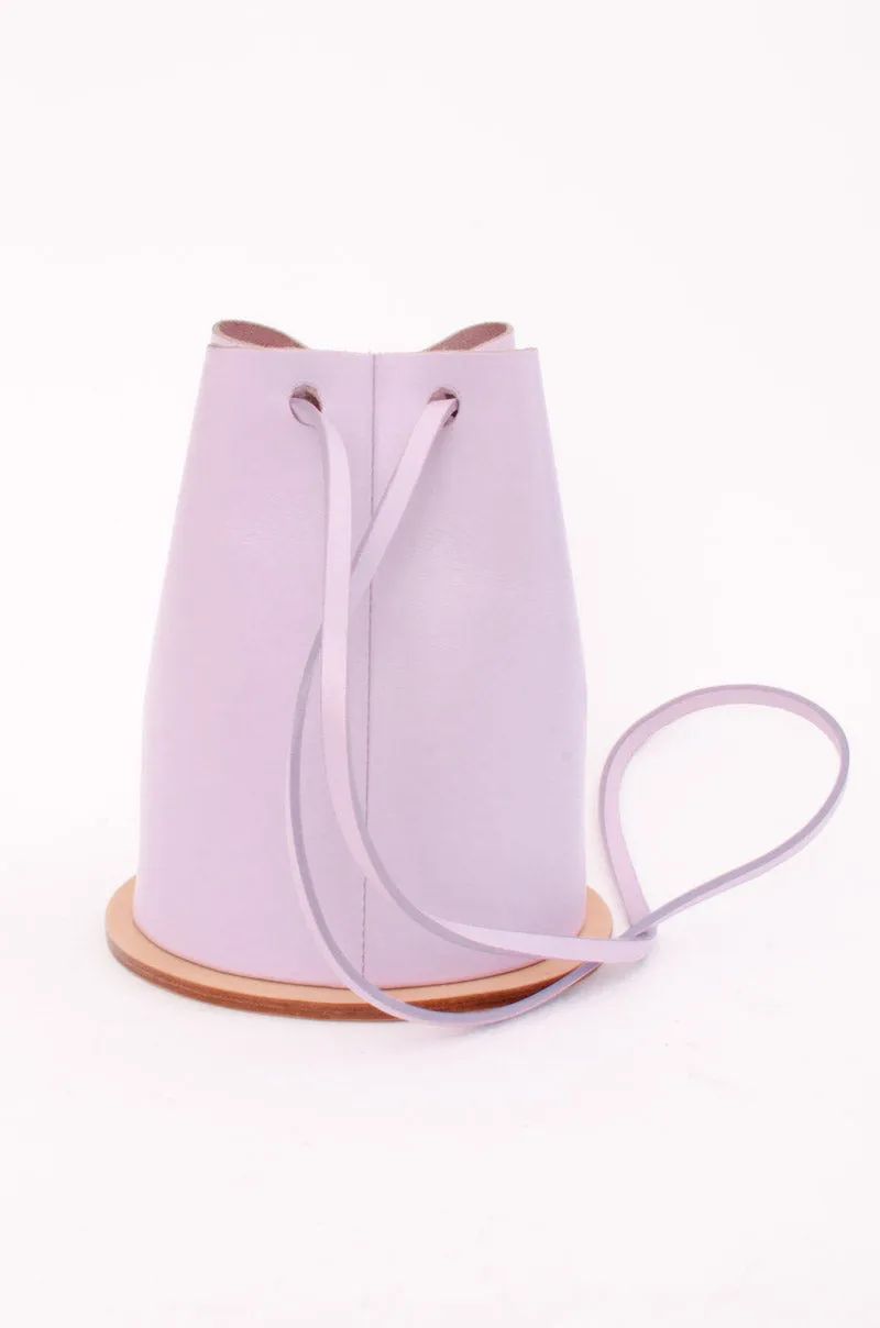 LILAC DISK BUCKET BAG