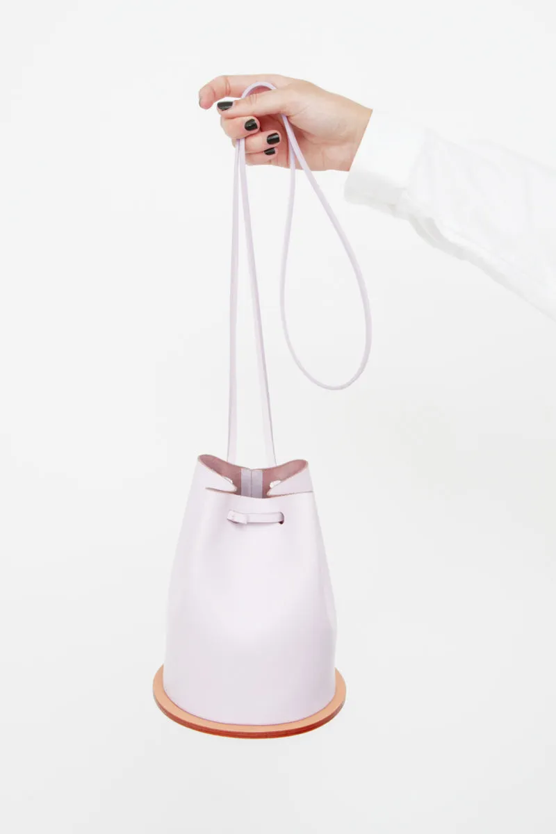 LILAC DISK BUCKET BAG