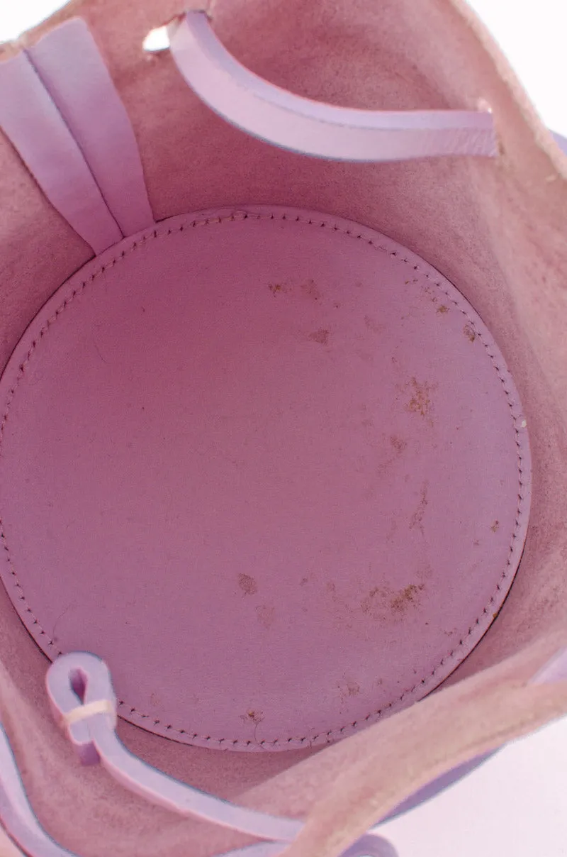 LILAC DISK BUCKET BAG