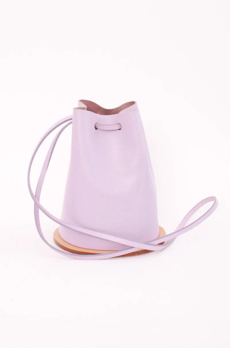 LILAC DISK BUCKET BAG