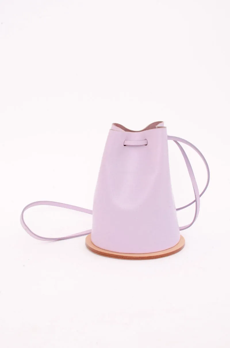 LILAC DISK BUCKET BAG