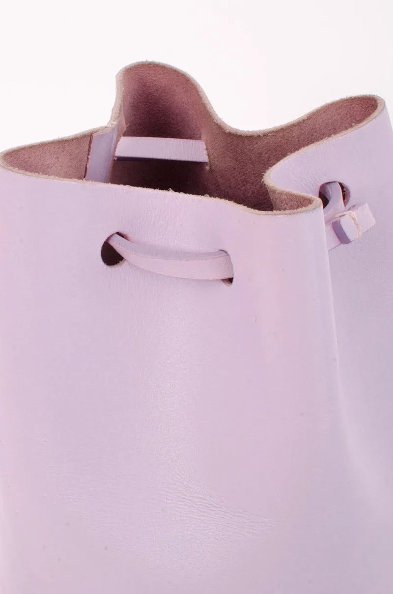 LILAC DISK BUCKET BAG