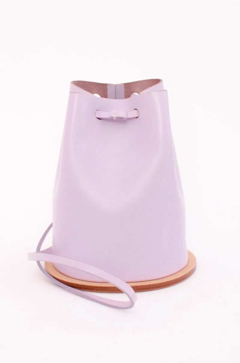 LILAC DISK BUCKET BAG