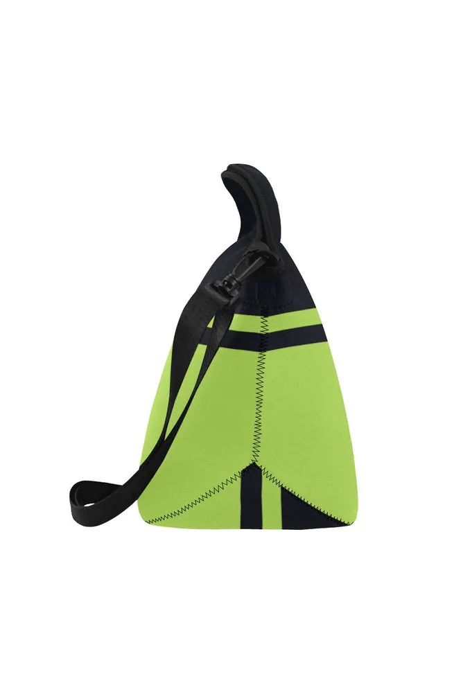 Lime Green & Eclipse Blue Neoprene Lunch Bag/Large (Model 1669)