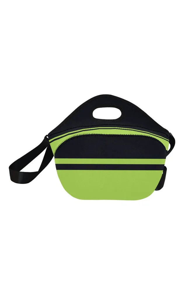 Lime Green & Eclipse Blue Neoprene Lunch Bag/Large (Model 1669)