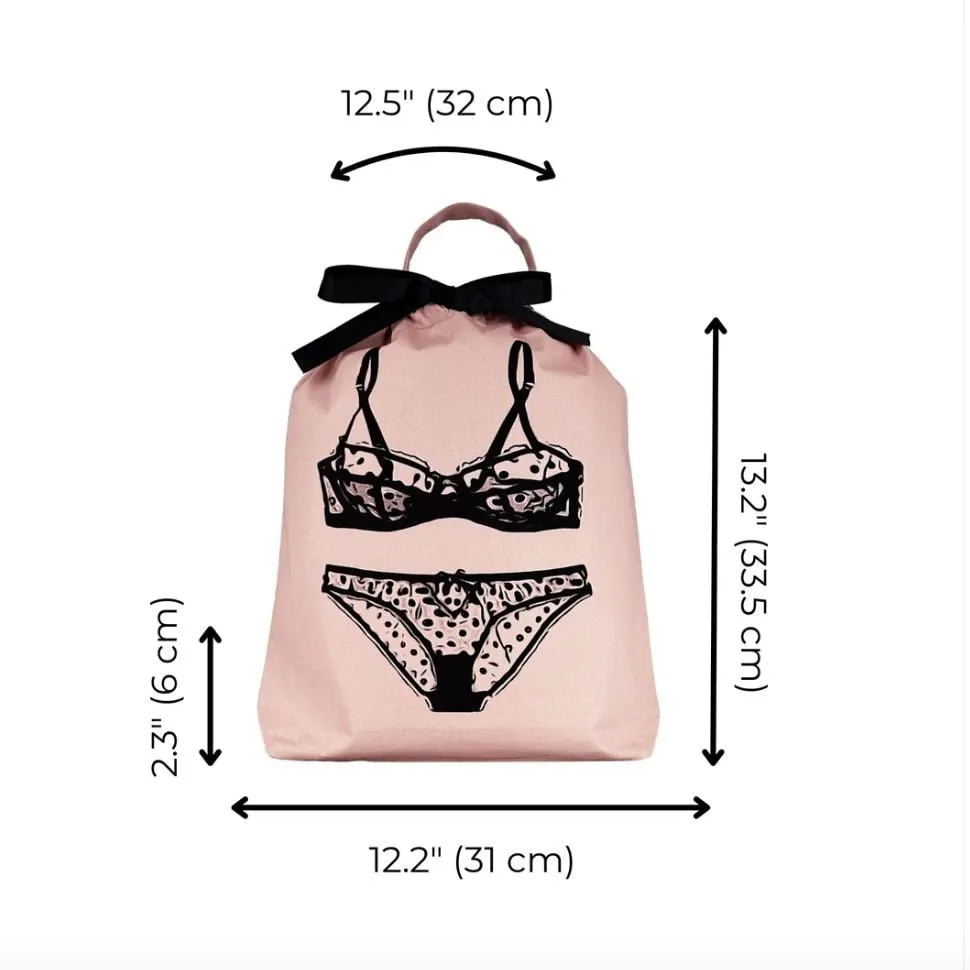 Lingerie Travel Bag in Pink Blush