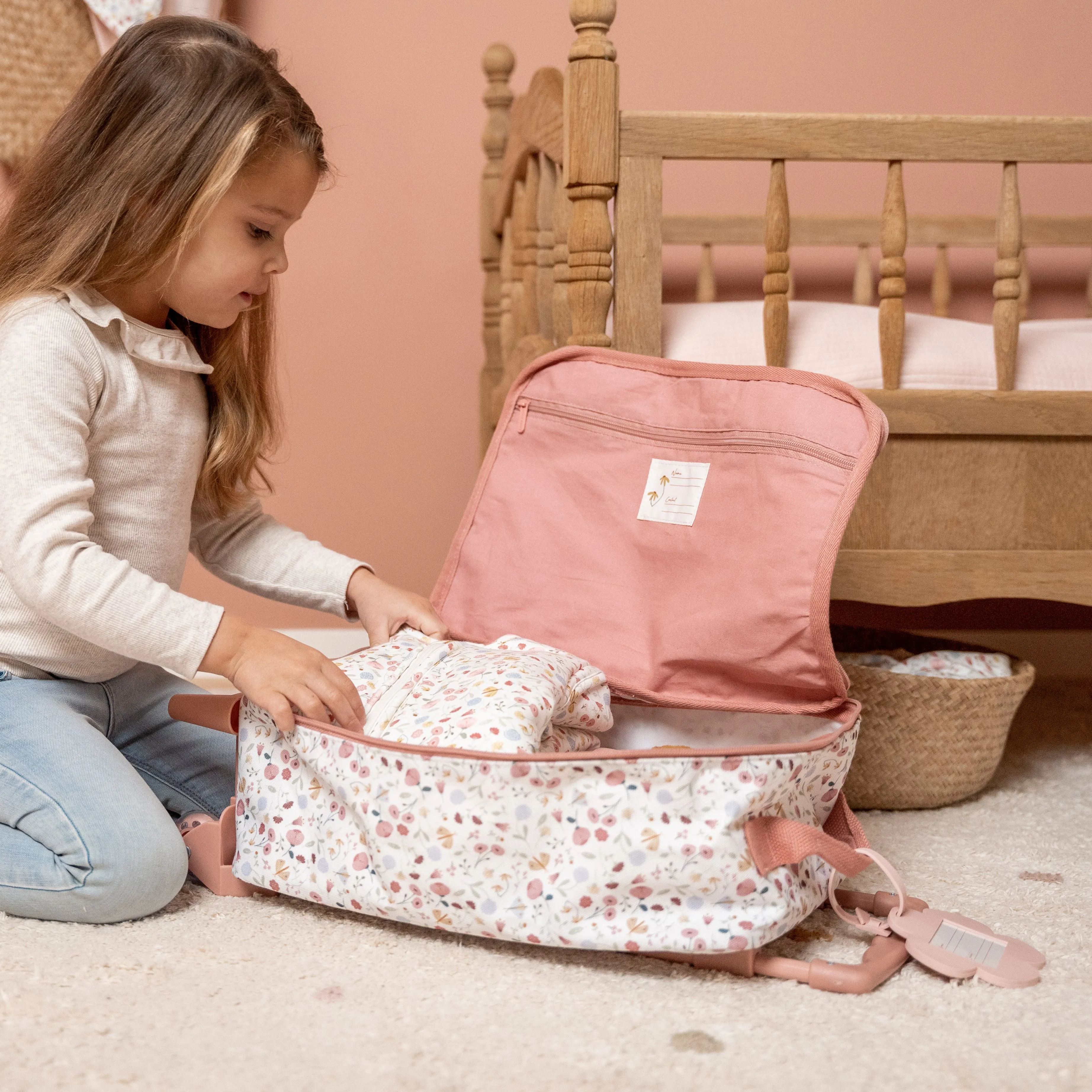 Little Dutch Children's suitcase Trolley | Flowers & Butterflies