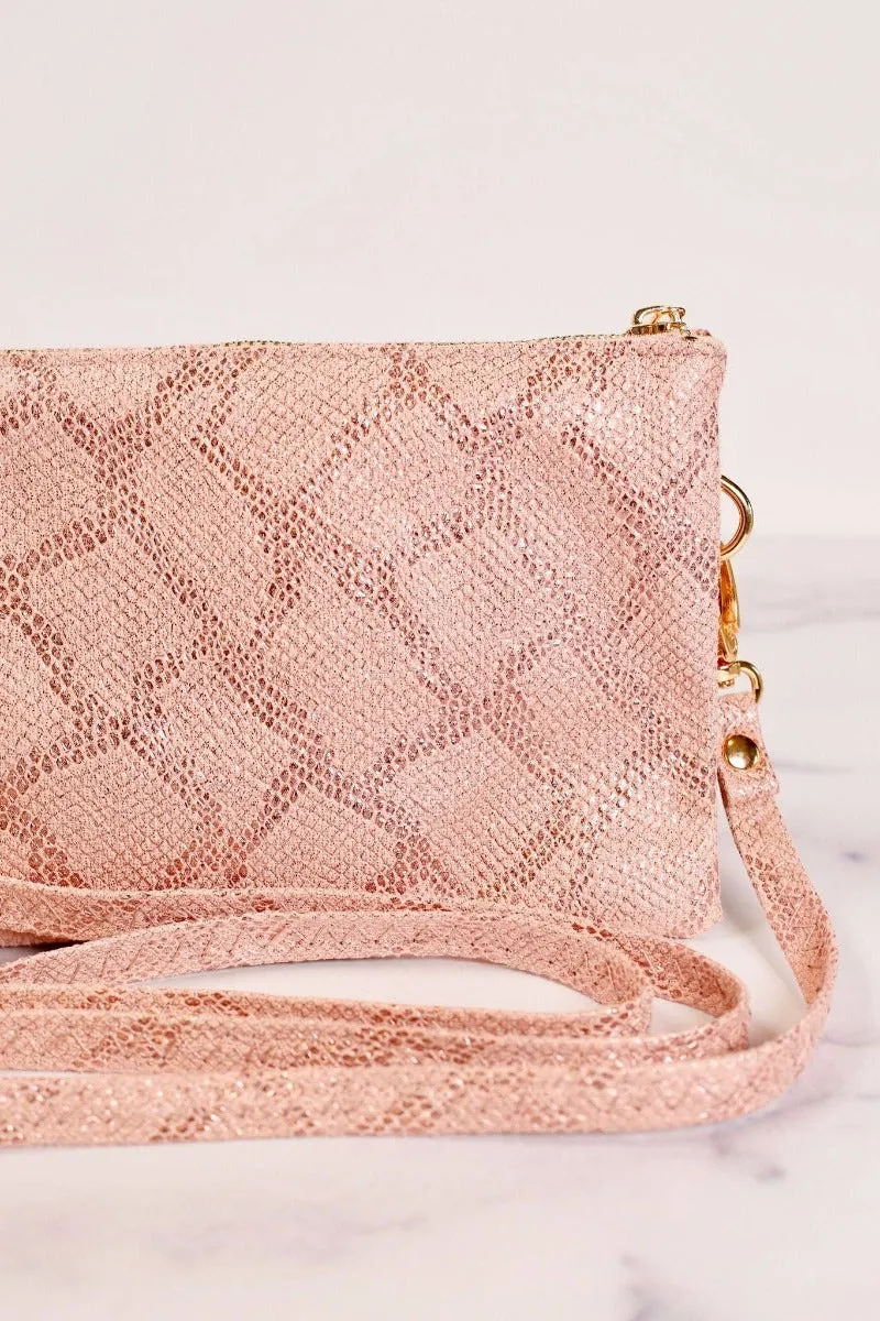 Liz  Collection Crossbody Bag METALLIC LIGHT PINK