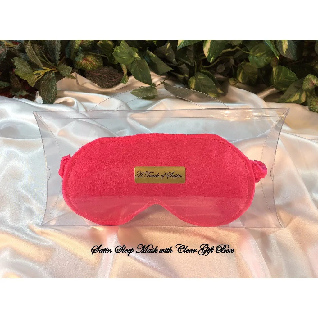 Love Pink Satin Eye Sleep Mask. Anti-Aging Qualities. Feel Younger.