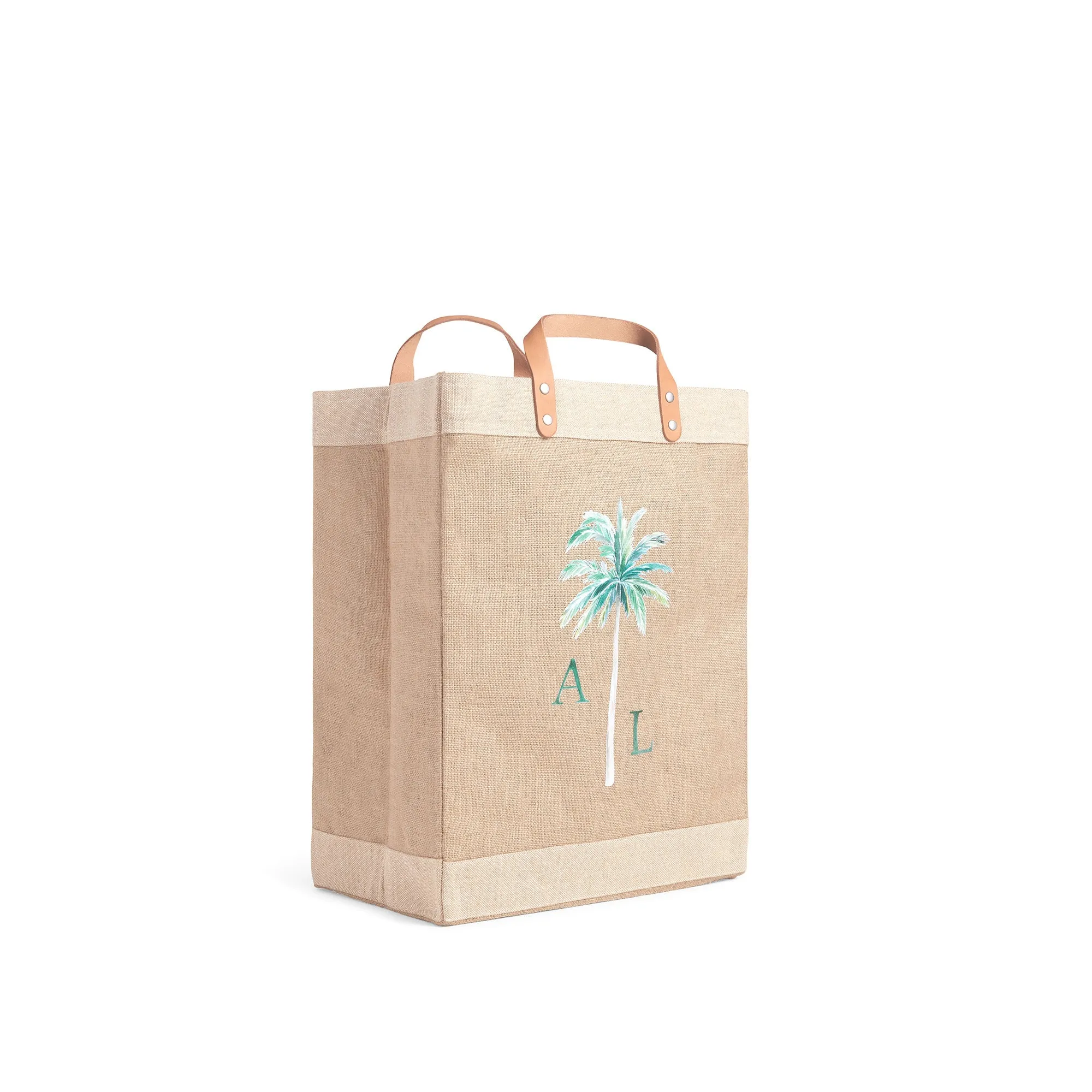 Market Bag in Natural Palm Tree by Amy Logsdon