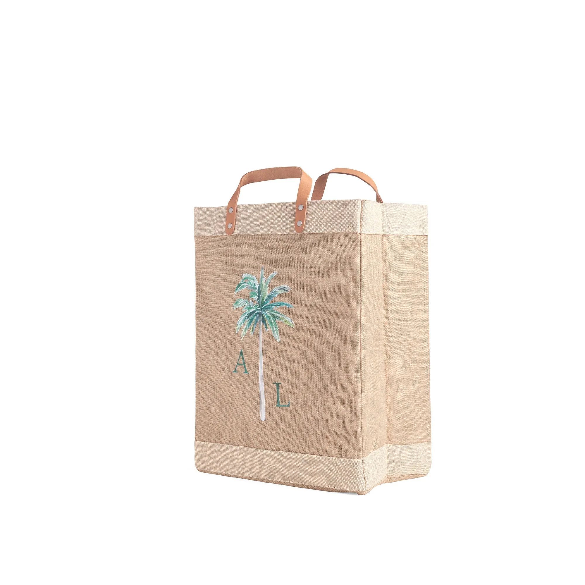 Market Bag in Natural Palm Tree by Amy Logsdon