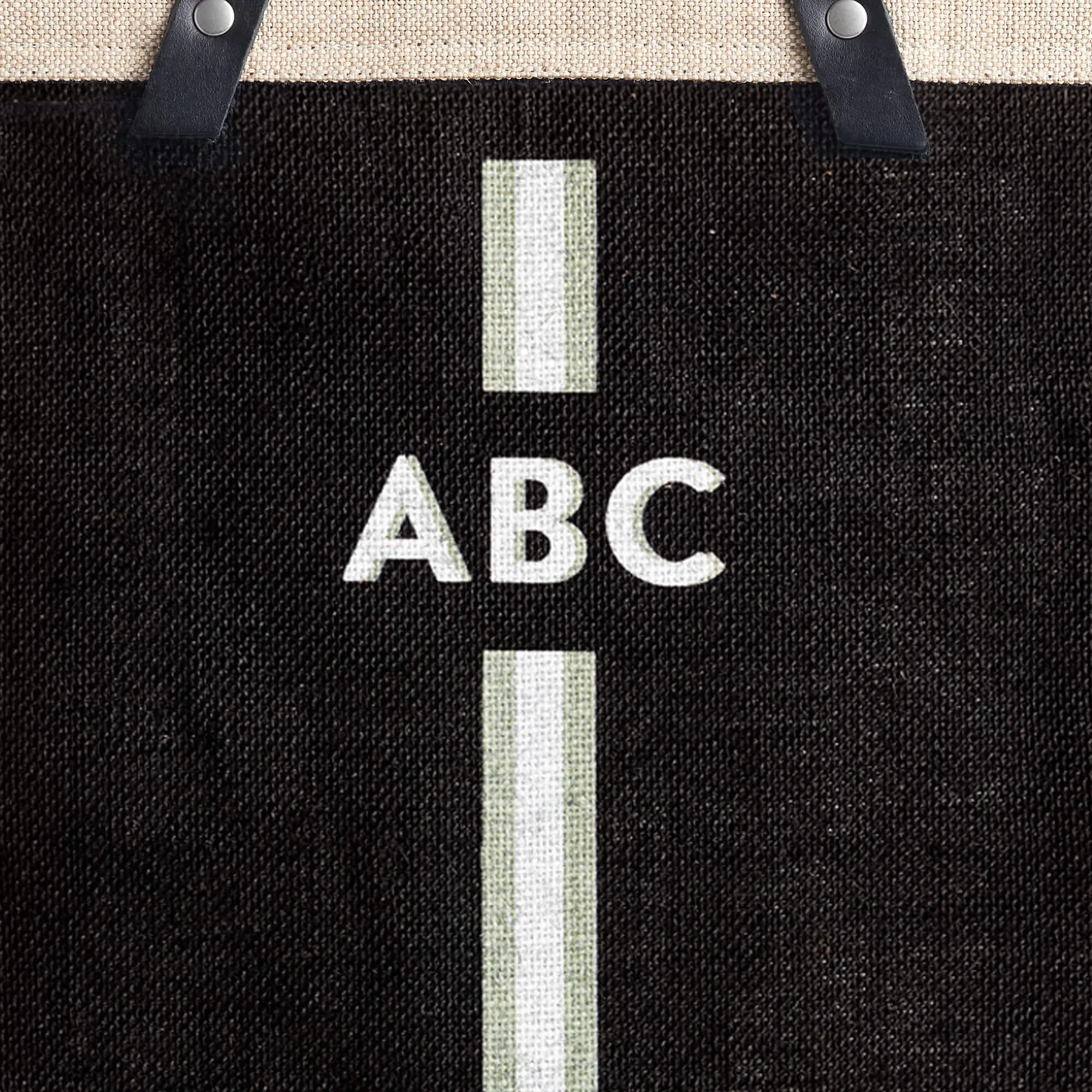 Market Tote in Black with Monogram