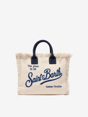 MC2 Saint Barth Girls Canvas Logo Bag in White