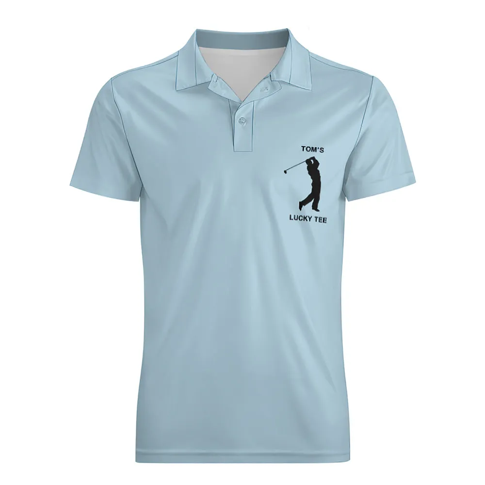 Men's Custom Name Polo Shirt Personalised Golf Shirts