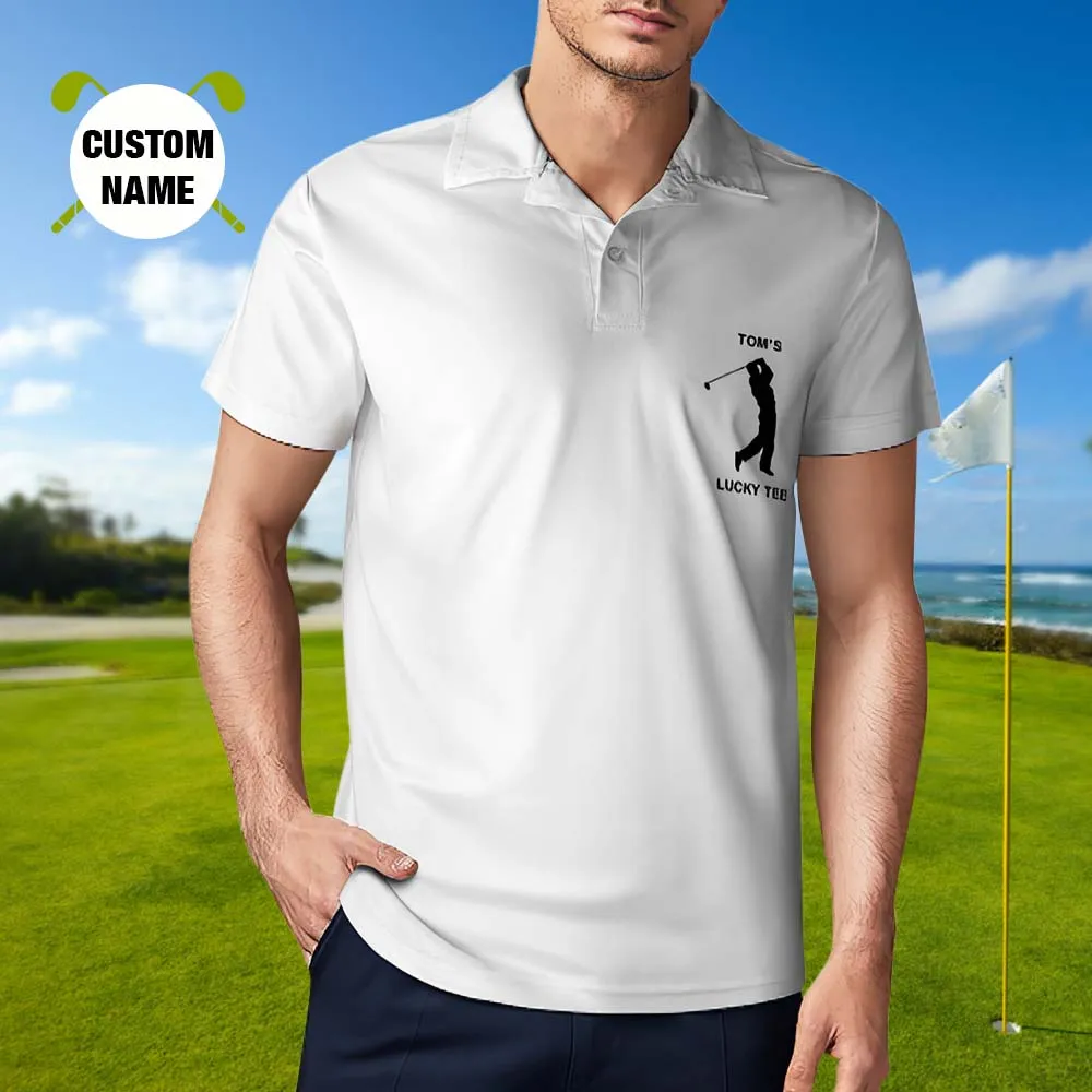 Men's Custom Name Polo Shirt Personalised Golf Shirts