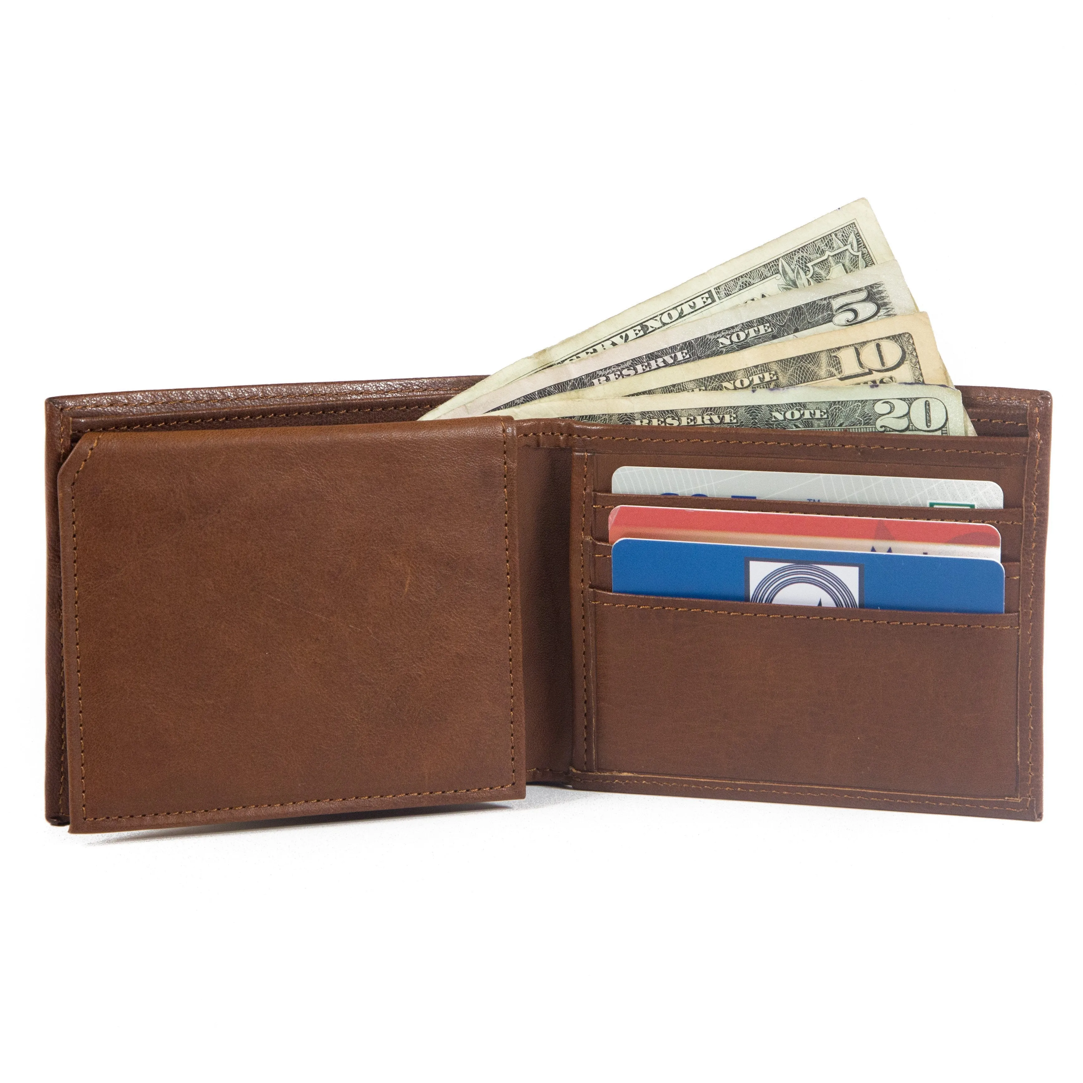 Men's RFID Wallet -  Men's Italian Leather Bifold Wallet