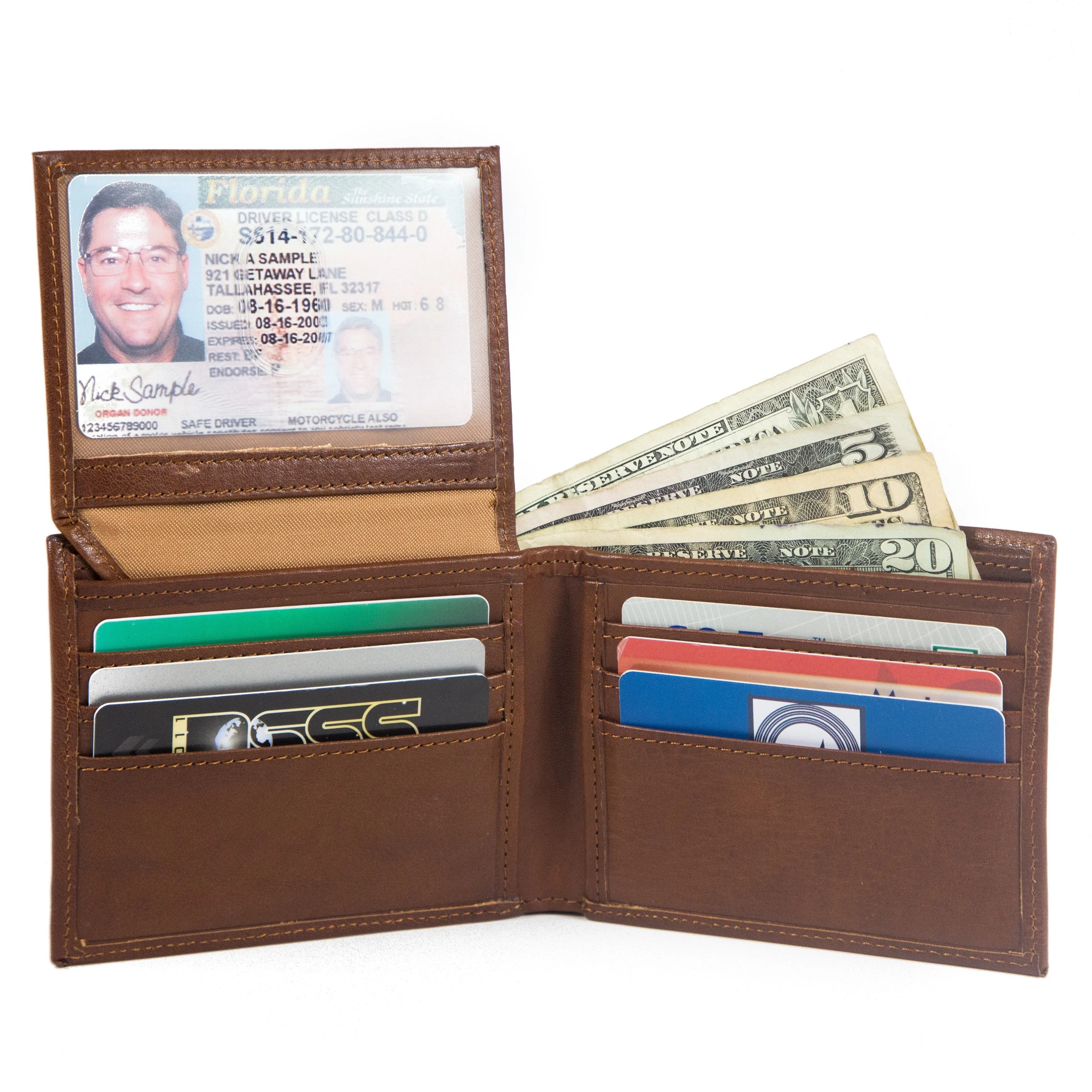 Men's RFID Wallet -  Men's Italian Leather Bifold Wallet