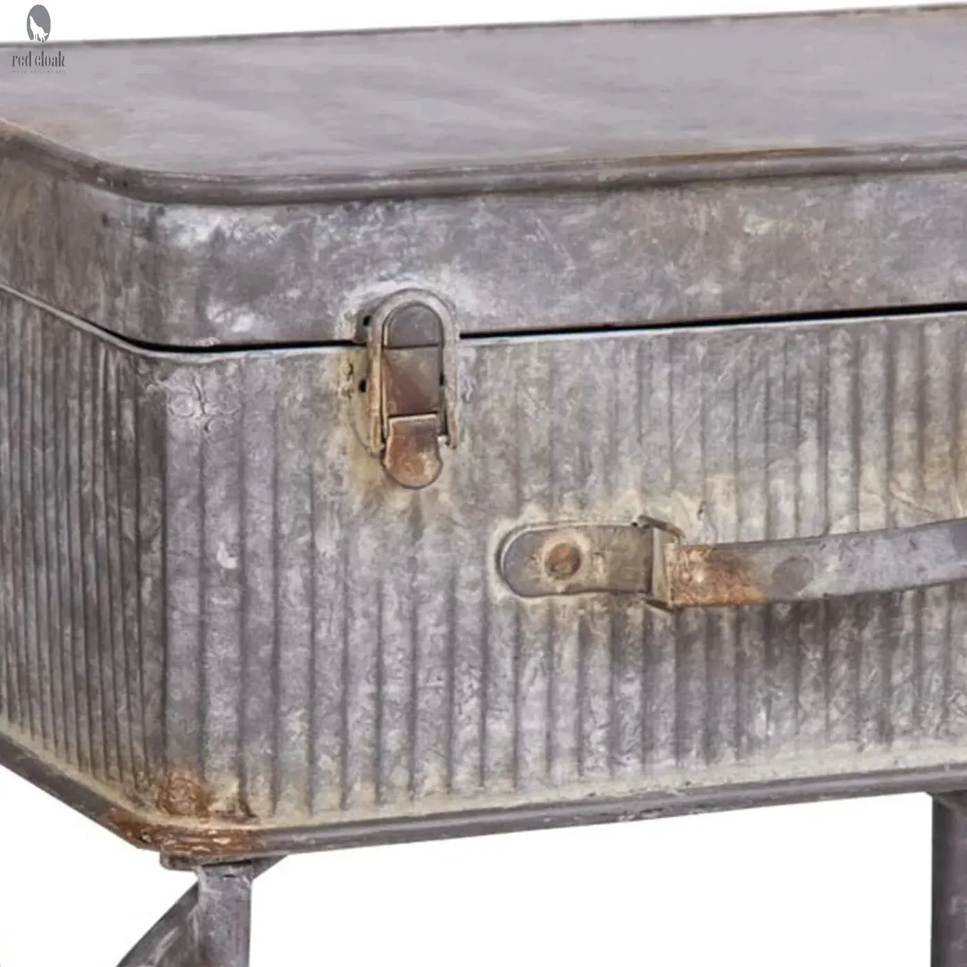 Metal Vintage Suitcase End Table